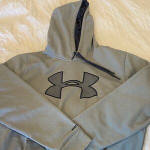 Under Armour Light Gray Hoodie with Black Logo